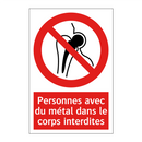 Personnes avec du métal dans le corps interdites