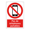 Pas de téléphones portables