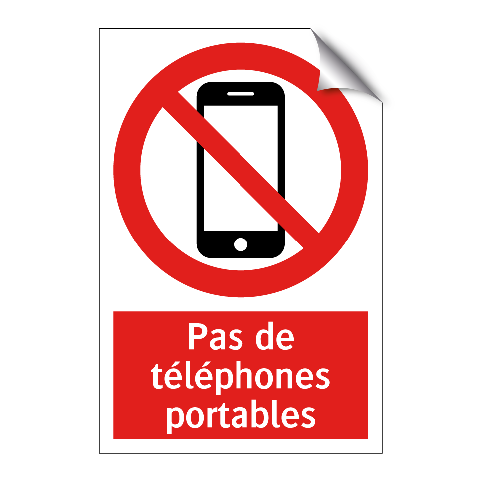 Pas de téléphones portables