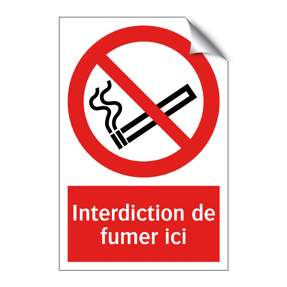 Interdiction de fumer ici