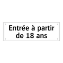 Entrée à partir de 18 ans
