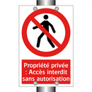 Propriété privée : Accès interdit sans autorisation