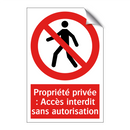 Propriété privée : Accès interdit sans autorisation