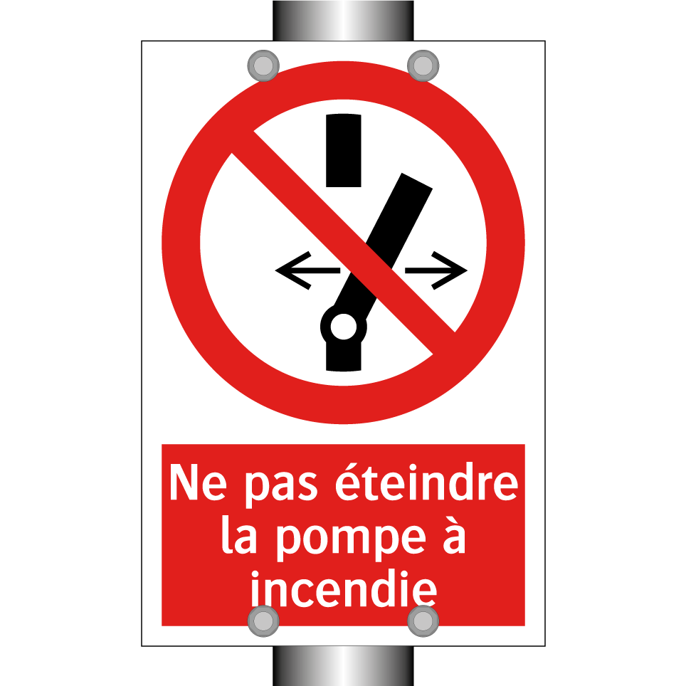 Ne pas éteindre la pompe à incendie