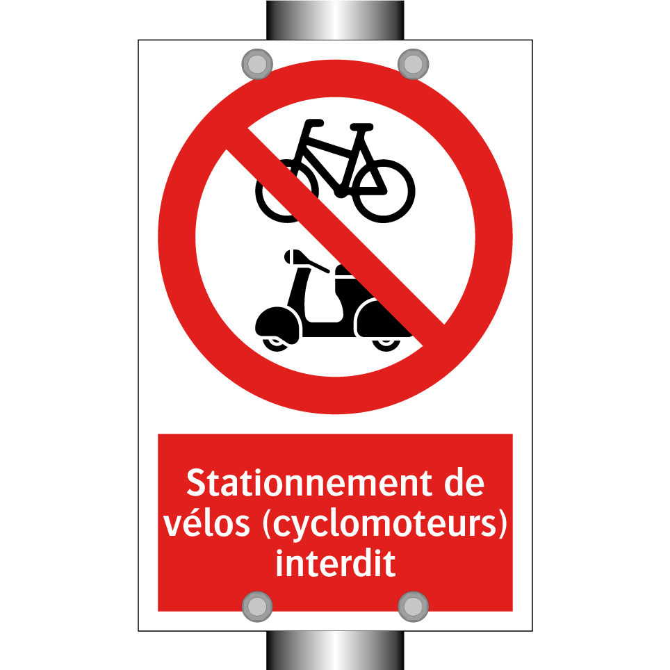 Stationnement de vélos (cyclomoteurs) interdit