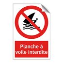 Planche à voile interdite