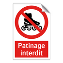 Patinage interdit