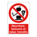 Nourriture, boissons et tabac interdits