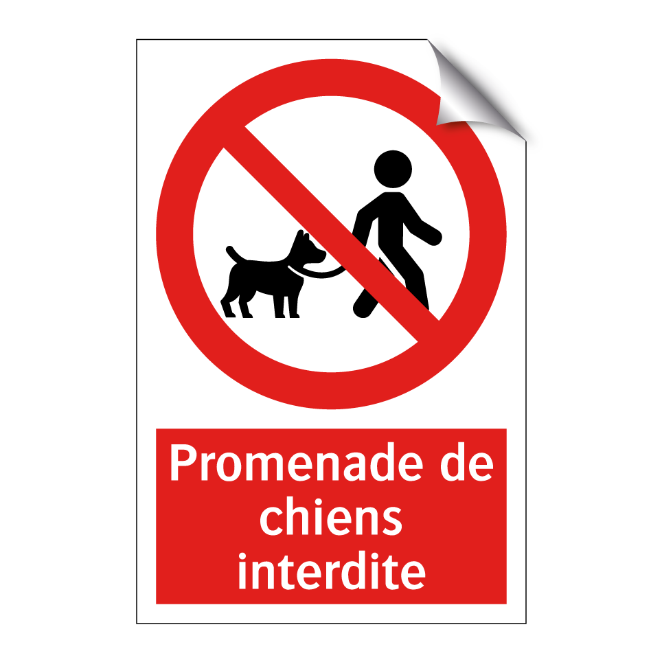 Promenade de chiens interdite