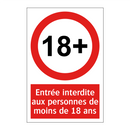 Entrée interdite aux personnes de moins de 18 ans