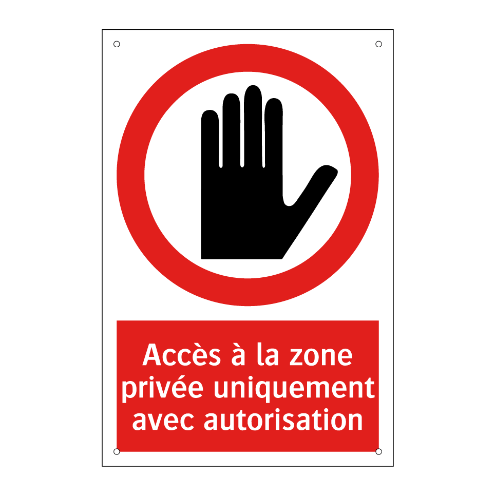 Accès à la zone privée uniquement avec autorisation