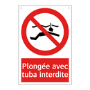 Plongée avec tuba interdite