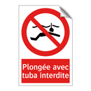 Plongée avec tuba interdite