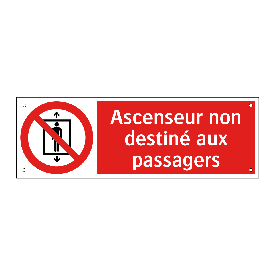 Ascenseur non destiné aux passagers
