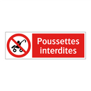 Poussettes interdites