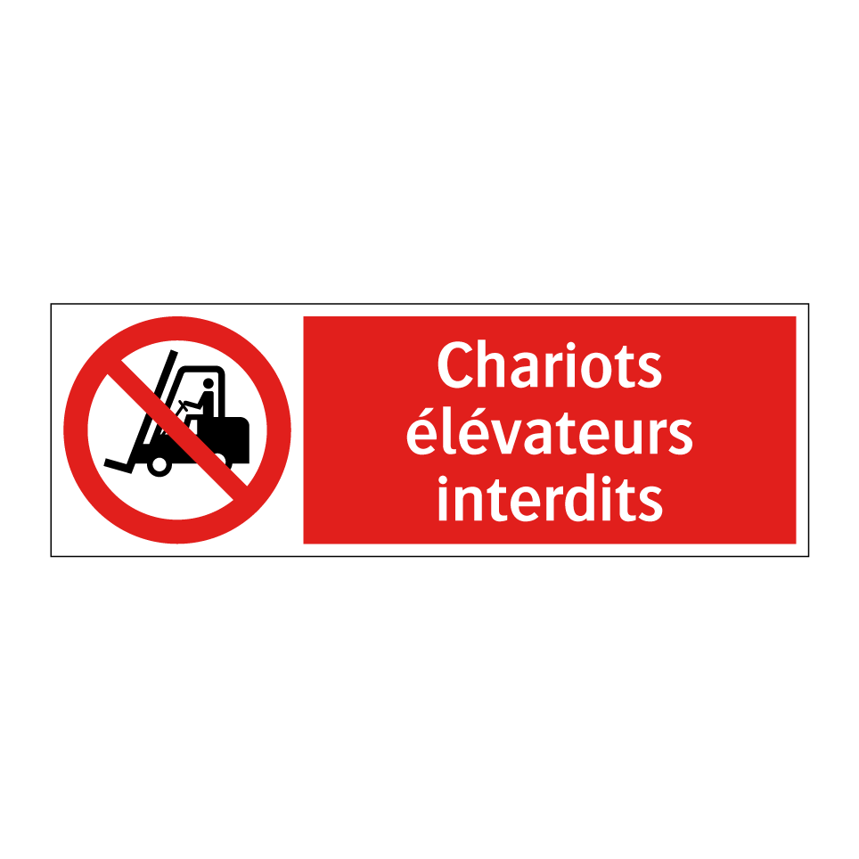 Chariots élévateurs interdits