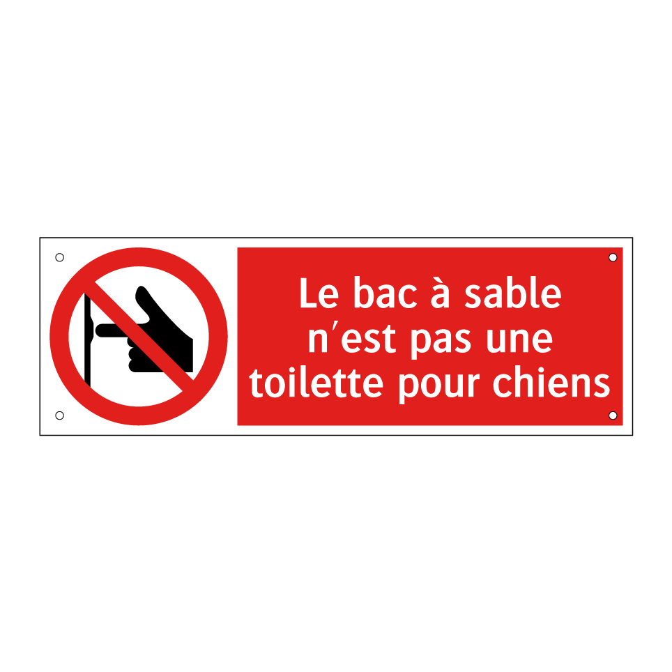 Le bac à sable n'est pas une toilette pour chiens