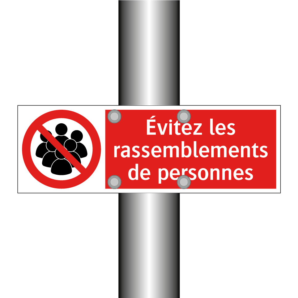 Évitez les rassemblements de personnes