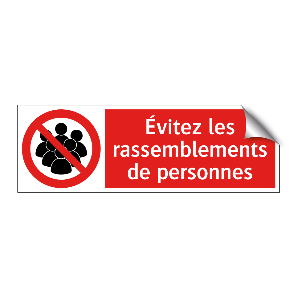 Évitez les rassemblements de personnes