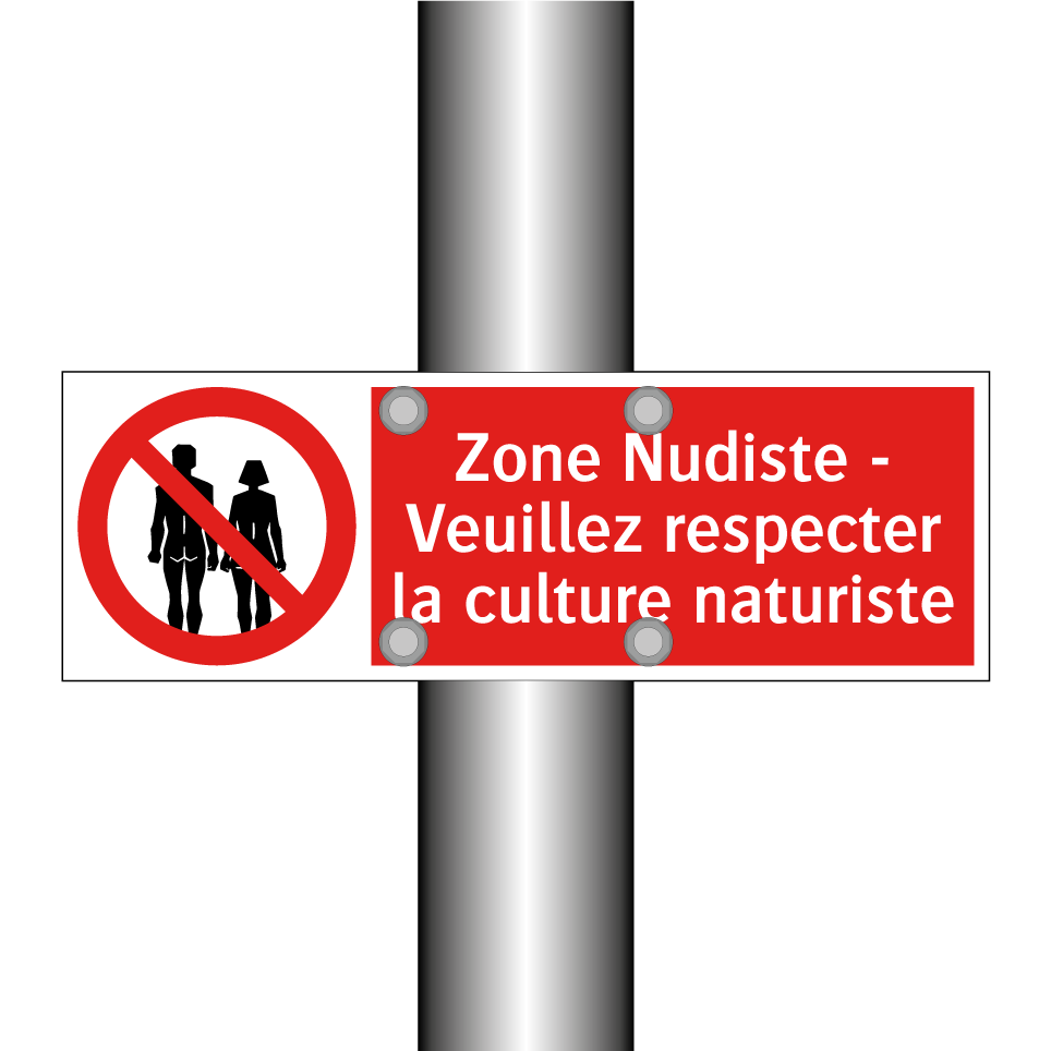 Zone Nudiste - Veuillez respecter la culture naturiste