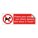 Prairie pour enfants : Les chiens doivent être tenus à l'écart !