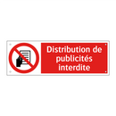 Distribution de publicités interdite