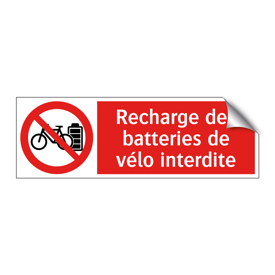 Recharge des batteries de vélo interdite