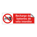 Recharge des batteries de vélo interdite
