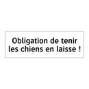 Obligation de tenir les chiens en laisse !