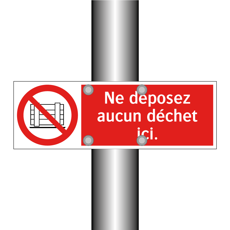 Ne déposez aucun déchet ici.