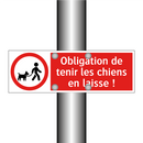 Obligation de tenir les chiens en laisse !