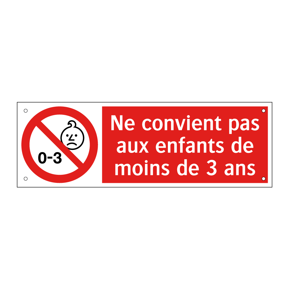 Ne convient pas aux enfants de moins de 3 ans