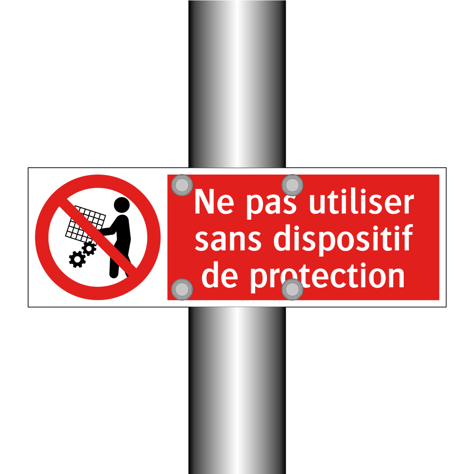 Ne pas utiliser sans dispositif de protection