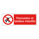 Poussettes et landaus interdits