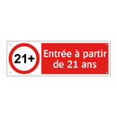 Entrée à partir de 21 ans