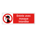 Entrée avec masque interdite