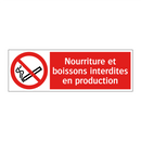 Nourriture et boissons interdites en production