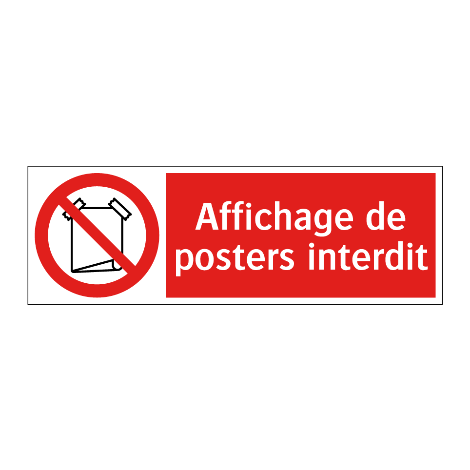Affichage de posters interdit