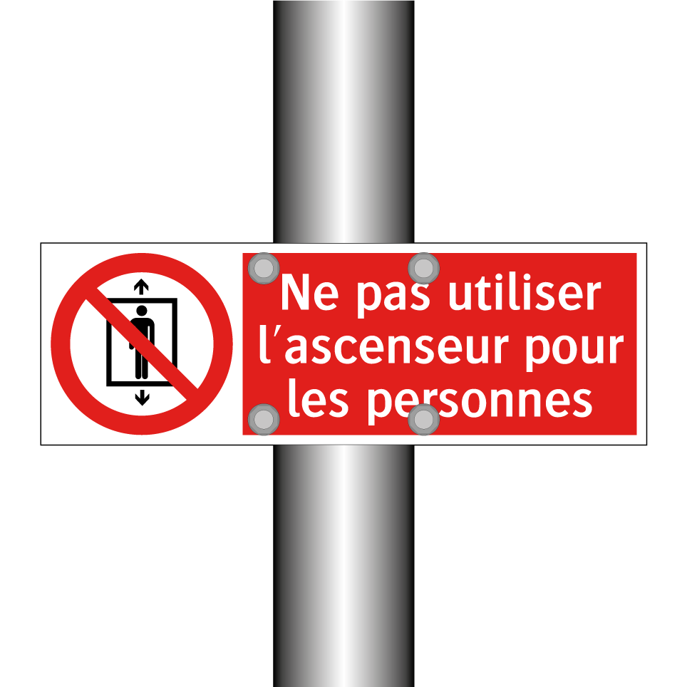 Ne pas utiliser l'ascenseur pour les personnes