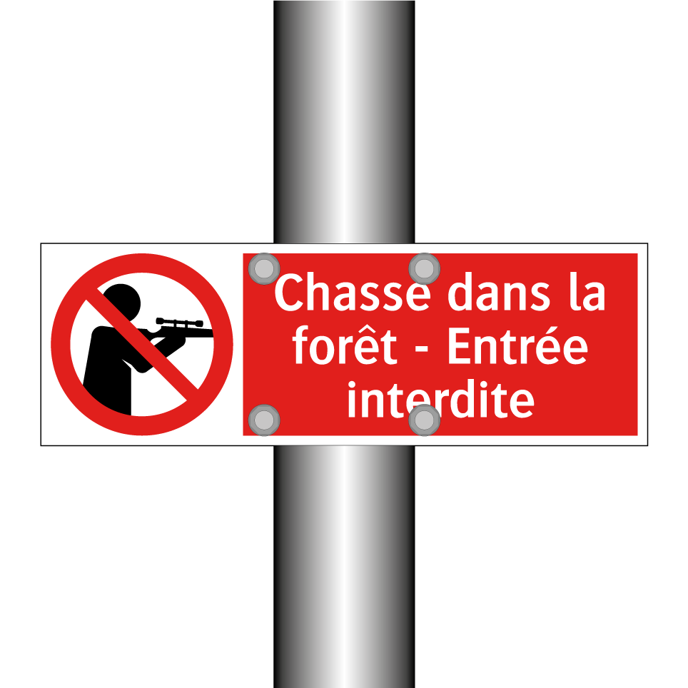 Chasse dans la forêt - Entrée interdite