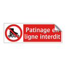Patinage en ligne interdit