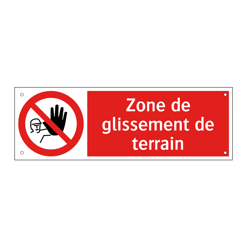 Zone de glissement de terrain