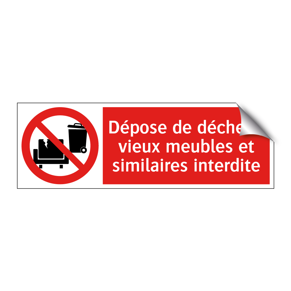 Dépose de déchets, vieux meubles et similaires interdite
