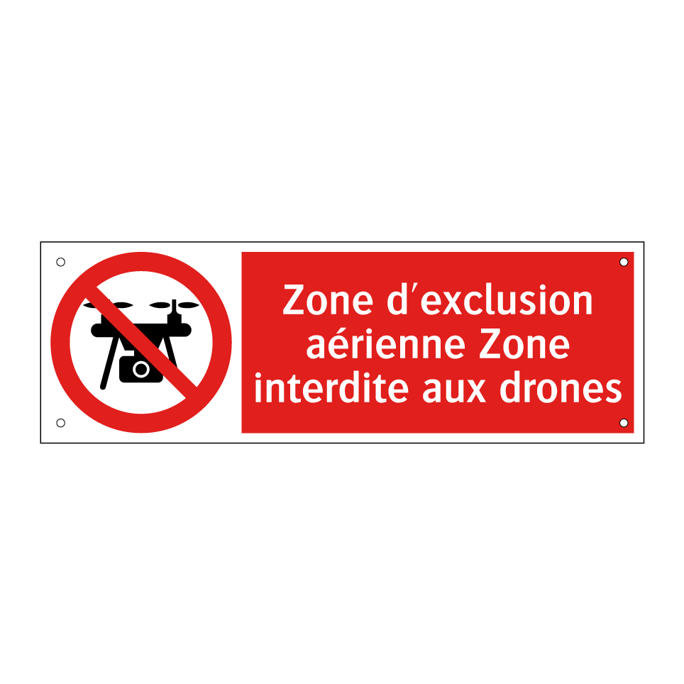 Zone d'exclusion aérienne Zone interdite aux drones