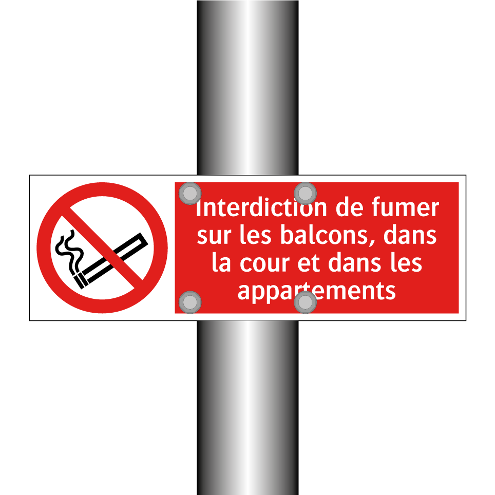 Interdiction de fumer sur les balcons, dans la cour et dans les appartements