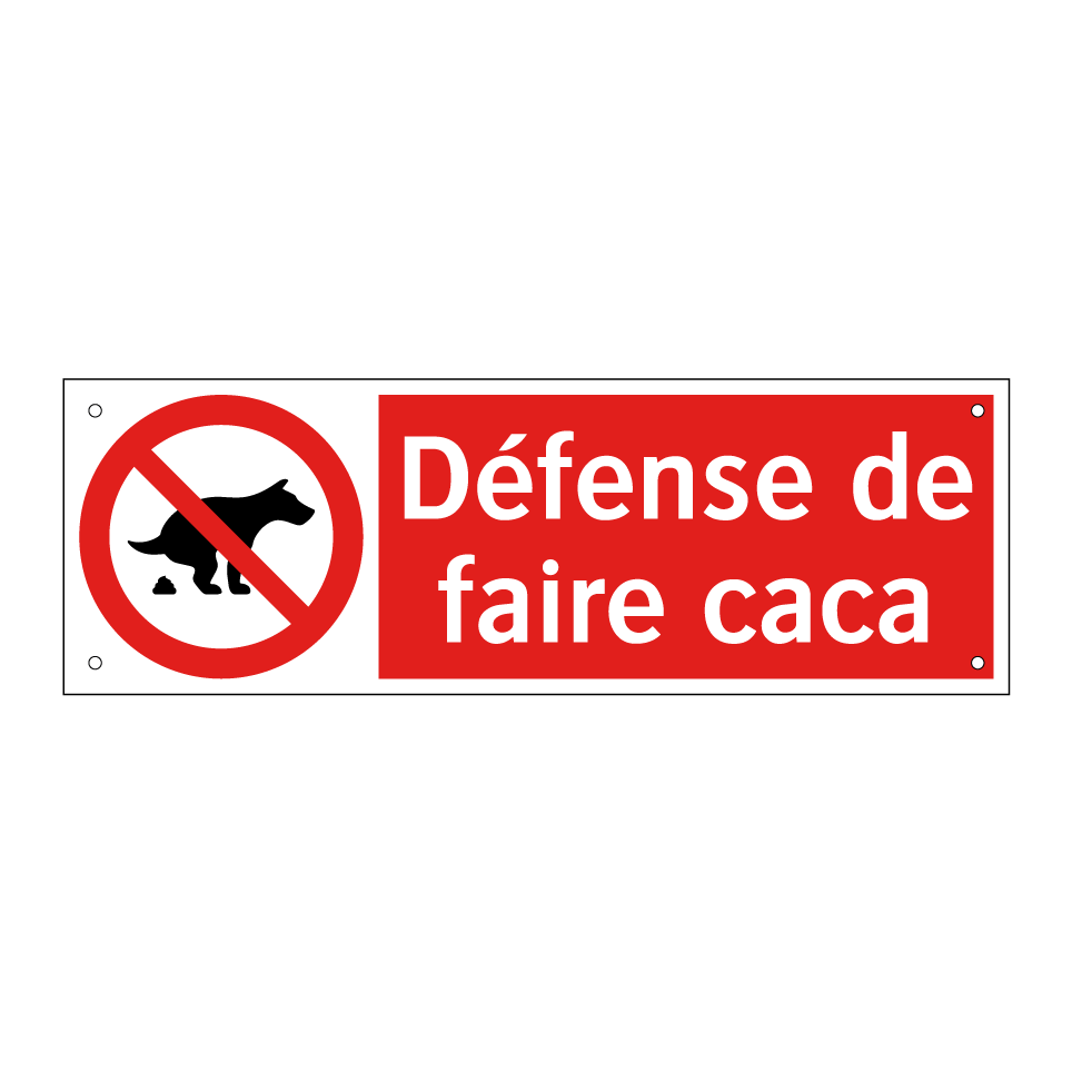 Défense de faire caca