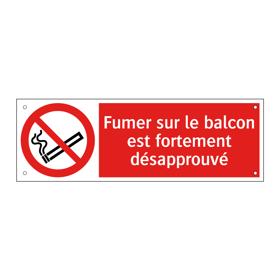 Fumer sur le balcon est fortement désapprouvé