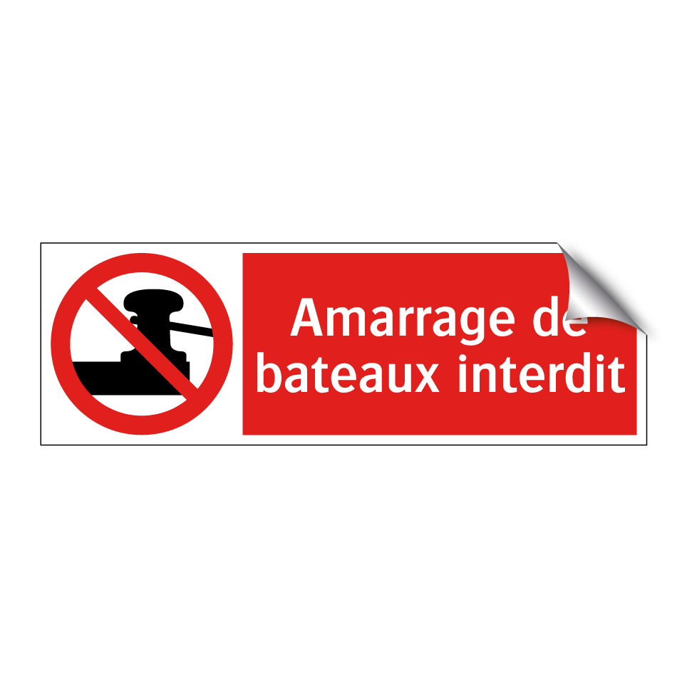 Amarrage de bateaux interdit