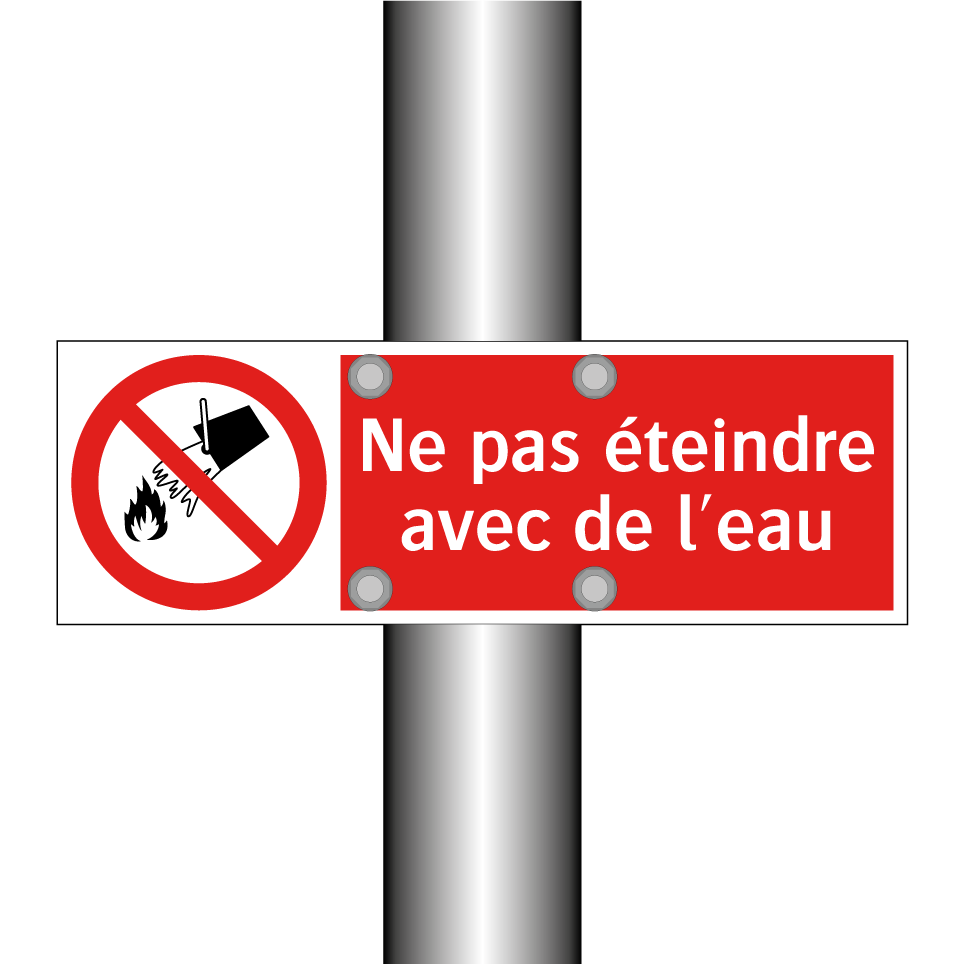 Ne pas éteindre avec de l'eau