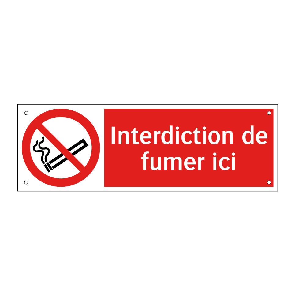 Interdiction de fumer ici